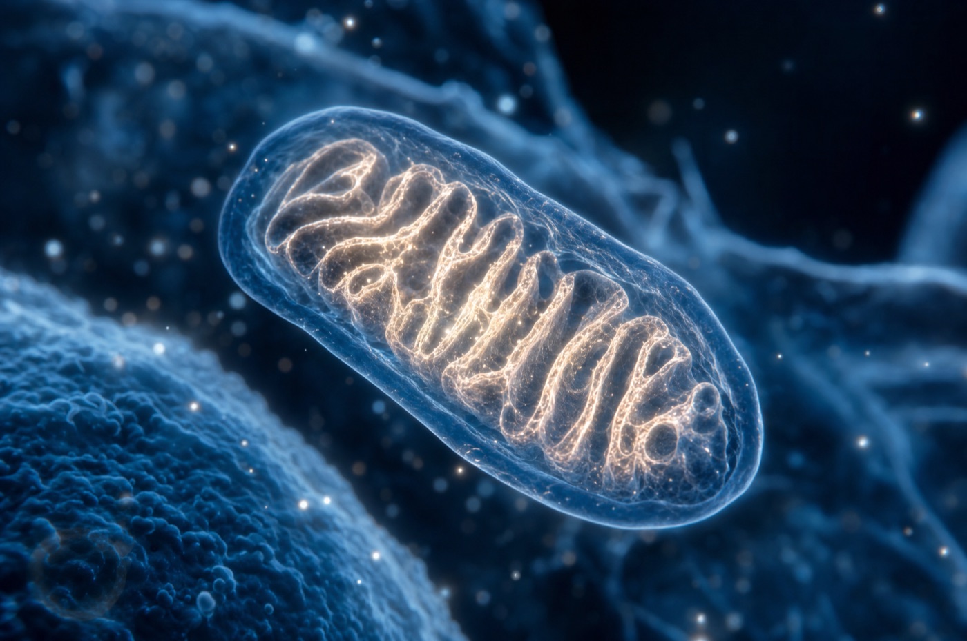 Mitochondria energy, scientific visualization